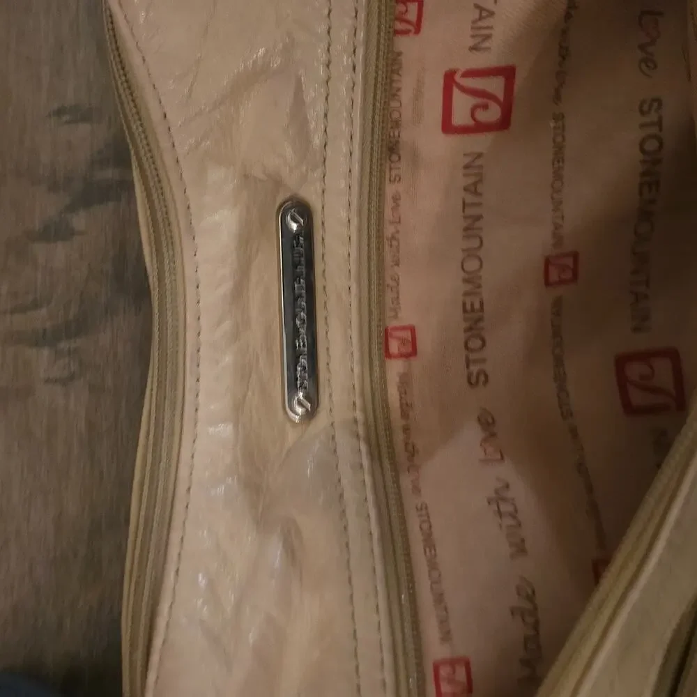STONE MOUNTAIN beige and blue shoulder bag - Picture 3 of 12